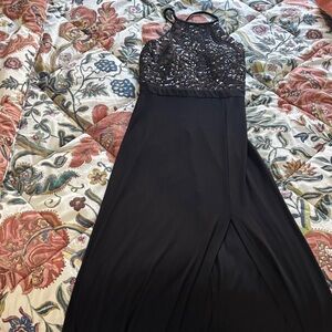 Elegant Black Sequin Evening Dress Prom Dress